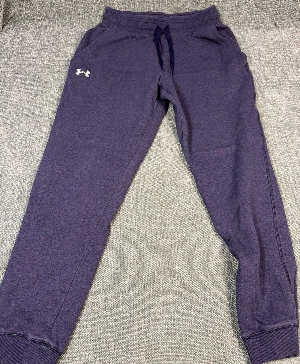 Under Armour ColdGear Loose Fit Fleece Jogger Sweatpants Purple Heather Large